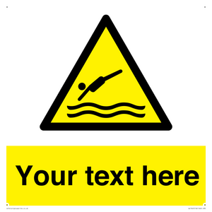 Custom Warning diving area